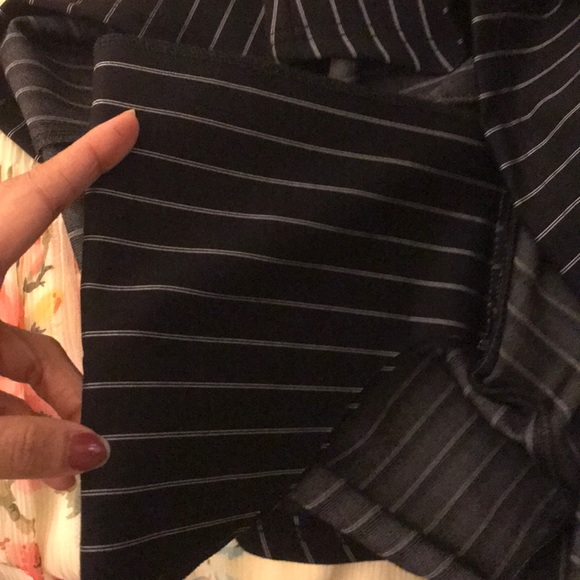 Black striped sleeveless formal blouse - Picture 5 of 5